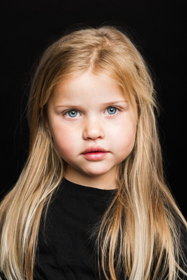 Meisje tijdens portretshoot